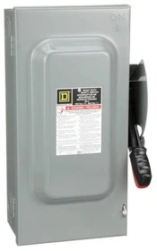 H362 - Square D 60A 600VAC 3-Pole Heavy Duty Fusible Safety Switch Indoor NEMA 1