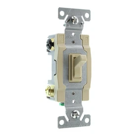HUBBELL RS415IZ SPEC GRADE TOGGLE SWITCH, 4-WAY, GROUNDING, 15A, 120/277V, IVORY
