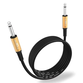 Guitar Cable 3 Ft, Stage Electric Instrument Bass Cable AMP Cord 1/4 Straight to