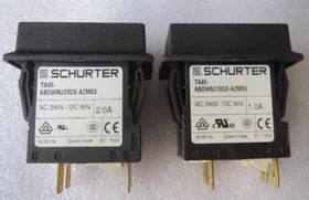 Schurter TA45-ABDWRJ10C0-AZM03 4-pin 2-position Boat Switch 1A2A Circuit Breaker