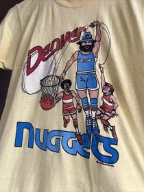 Denver Nuggets short sleeve yellow haze color reprint shirt AN70061