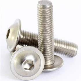 M4 - 0.7 Stainless Steel Flanged Button Head Socket Cap Screws Allen Drive Bolts
