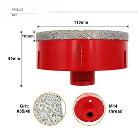 Diamond Drill Ceramic Tile Stone Hole Cutter Tool 1pc 6 - 125mm M14