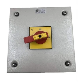 Kraus & Naimer On/Off Isolation Switch with Panel 600V 40A Red/Yellow KG41B K600