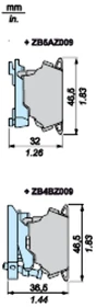 ZBE1015 - Schneider Electric Harmony Single Contact Block 1 NO 10A 600VAC Spring