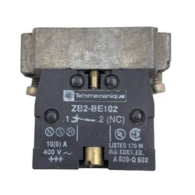 Schneider Electric / Telemecanique Contact Block ZB2-BE102 w/ Collar ZB2-BZ009