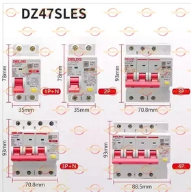 1PCS NEW Delixi DZ47sLES Air-Switch Circuit Breaker C-Type 1P+N 2P 3P 3P+N 4p