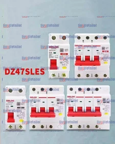 1PCS NEW Delixi DZ47sLES Air-Switch Circuit Breaker C-Type 1P+N 2P 3P 3P+N 4p