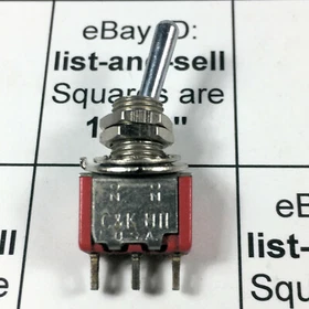 C&K 7101 / UII or J-B-T ~ All SPDT Toggle Switch 2 Position ON/ON with Hardware