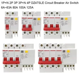1P+N 2P 3P 3P+N 4P DZ47SLE Circuit Breaker Air Switch 6A~63A 80A 100A 125A