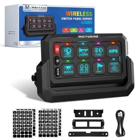 MICTUNING P1s-W Wireless 8Gang RGB Switch Panel Multi-Panel Control Relay System