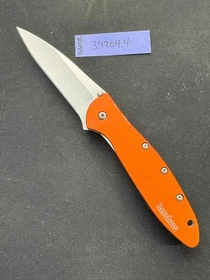 Kershaw 1660OR Leek Pocket Knife - Orange A/O Liner Lock