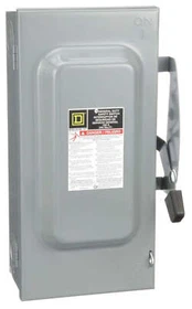 D323N - Square D 100A 240V 3P Fusible General Duty Safety Switch, NEMA 1, Single