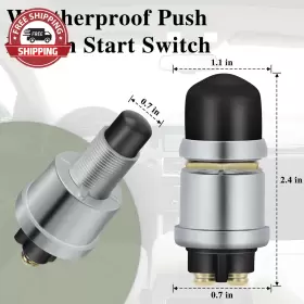 445032369368 Weatherproof Push Switch Engine Starter #2