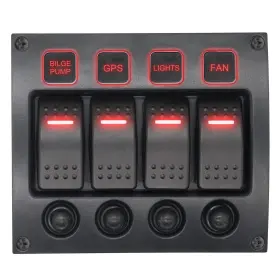 US3-SP6007-4P AMBUKER Gang Marine Toggle Switch Panel Circuit