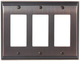 BP36506ORB AMEROCK Candler Triple Rocker Switch Plate