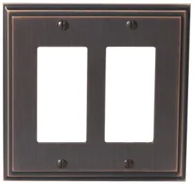 BP36519ORB AMEROCK Mulholland Double Rocker Switch Plate