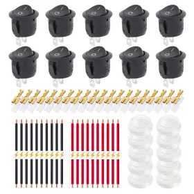 AM-RRS20-0101 AMPPER Round Rocker Switches Pin Ac