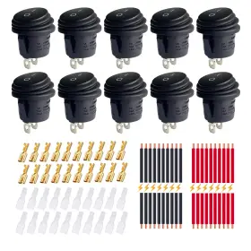 AM-RRS20-0401 AMPPER Waterproof Round Rocker Switches Pin Ac