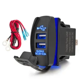 KG-USB42A ANINA Rocker Switch Dual Usb Charger Led Waterproof KG-USB42A ANINA Rocker Switch Dual Usb Charger Led Waterproof