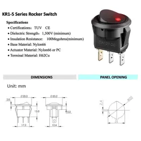 701715539747 AOKIN Pin Car Rocker Round Toggle Led Switch #2