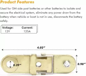 AP0009C-2 APEIXOTO Post Battery Disconnect Switch Boat Rv Car #3