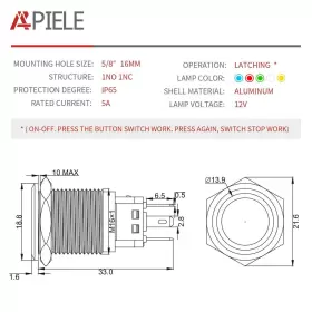 746362282424 APIELE Latching Push Switch Led Angel #2