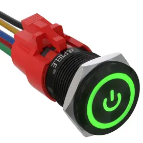 GQ19-POWER APIELE Latching Push Switch Symbol