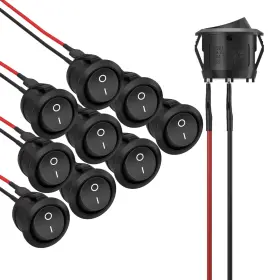 750139966431 APIELE Rocker Switch Mini Round Toggle Spst Sna