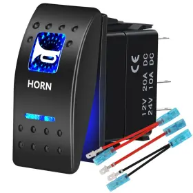 AUKA-SYKG19B AUKA Momentary Horn Rocker Switch Waterproof Mom