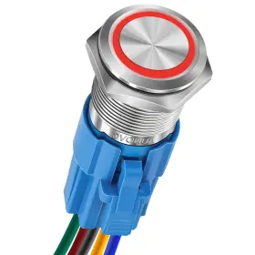 WATERPROOF12V AUNOVG Momentary Push Switch Buttonon