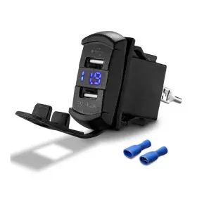 C120200518 AUTOE Utv Atv Car Charger Dual Usb Switch Led Port