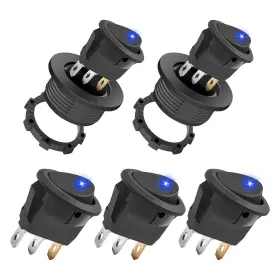 ATEC00061 AUTOEC Rocker Switch Round Spst Pins