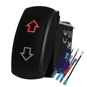 313099410439 BACAUTOPARTS Led Up Down Momentary Rocker Switch