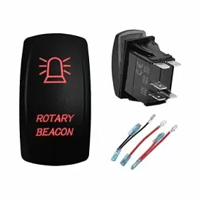 790832052642 BACAUTOPARTS Backlit Rotary Beacon Rocker Switch