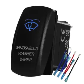 790832619654 BACAUTOPARTS Led Windshield Washer Wiper Rocker