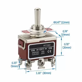 711811444364 BAOMAIN Ac Position Toggle Switch Waterproof #3