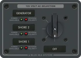 8366 BLUE SEA SYSTEMS Ac Rotary Switch Panel Ampere Positions