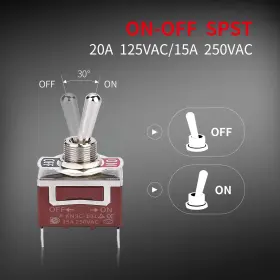 705353347290 BRANDED01 Spst Waterproof Toggle Switch Marine #2