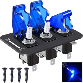 ASW-07DBUBUMZ-BZ BRANDED01 Gang Rocker Toggle Switch Panel Du