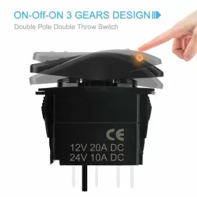 QB01 BRANDED01 Waterproof Rocker Switch Toggle Led Lig #3
