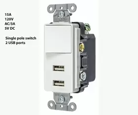 781786193666 BRYANT ELECTRIC Decorator Usb Switch Combination #3