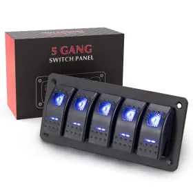 S004-FRD BUNKER INDUST Gang Rocker Switch Panel Led Light Pin