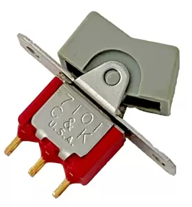 7101 C-K Rocker Switch Spdt Ac Panel Mount Flange Solder