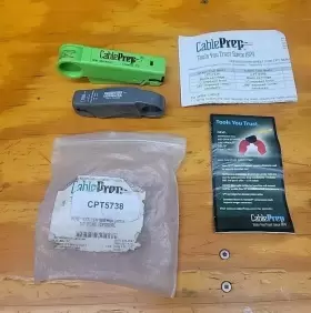 CPT-7538 CABLE PREP Coax Stripper Mini Connectec