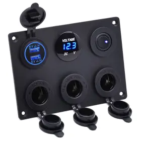 5088N-BL CLLENA Dual Usb Socket Charger Led Voltmeter