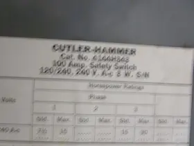 4144H343 CULTER-HAMMER Cutler Safety Switch #3