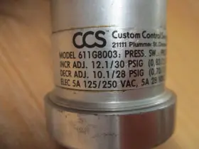 611G8003 CUSTOM CONTROL SENSORS Pressure Switch #2