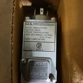 6900GZ12-7077 CUSTOM CONTROL SENSORS Pressure Switch Decre #3