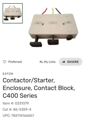 86-5359-4 CUTLER-HAMMER Eaton Push Contact Block Selector #2